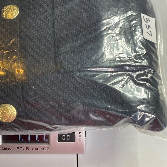 J. Crew Factory sz 16 Black Gold Button Down Tweed lady jacket New - Picture 12 of 12